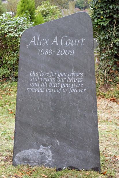 slate headstone